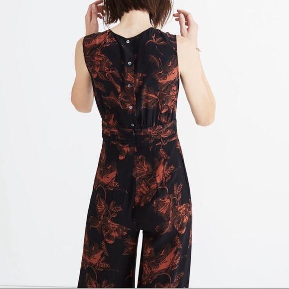 MADEWELL x No. 6 Isabella Jumpsuit Floral Silk Wide Leg Size 8 - Picture 3 of 11